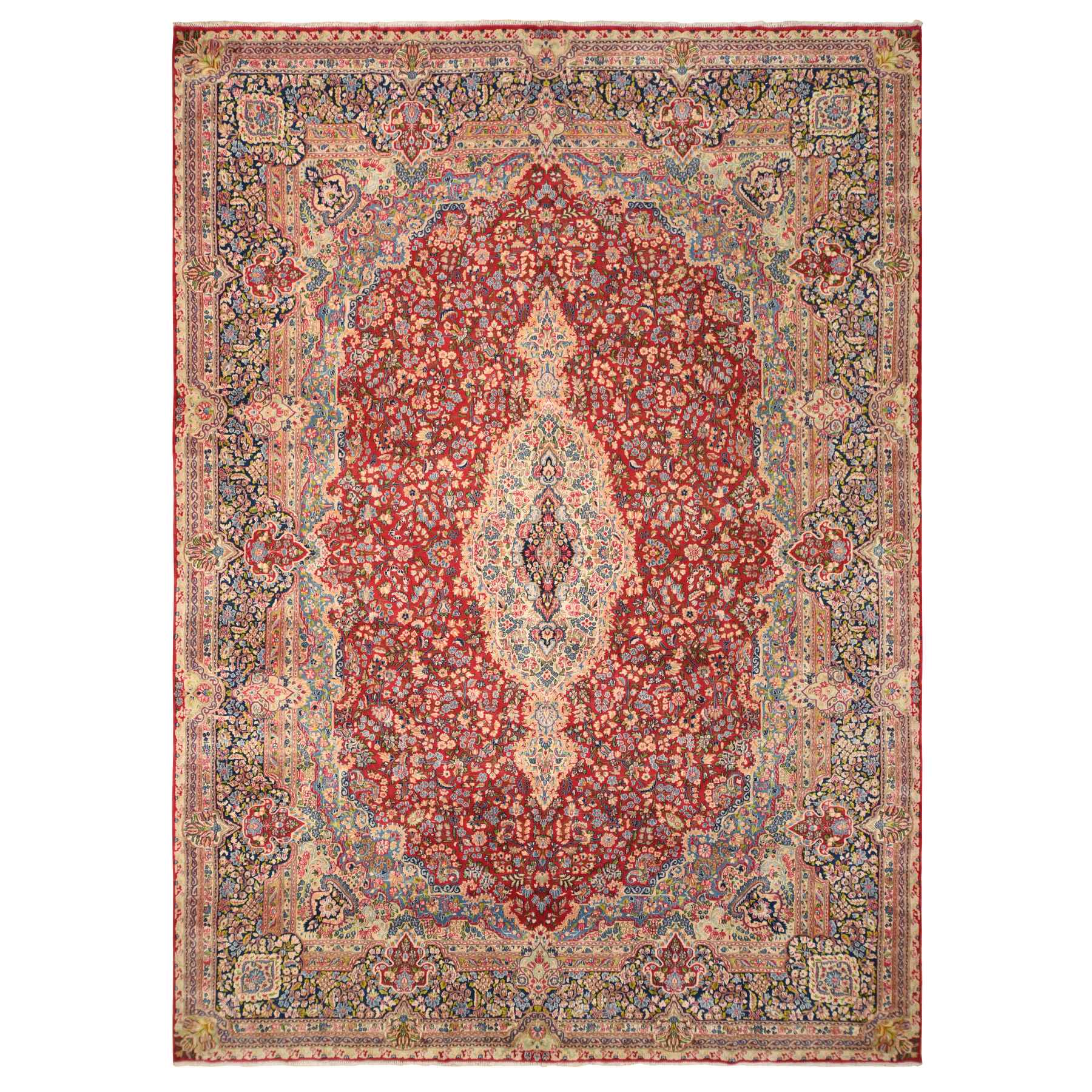 Traditional Wool Hand-Knotted Area Rug 11'4